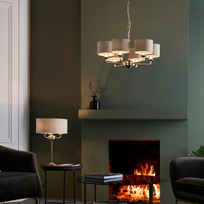 Highclere 6 Pendant Light Chrome – Chrome