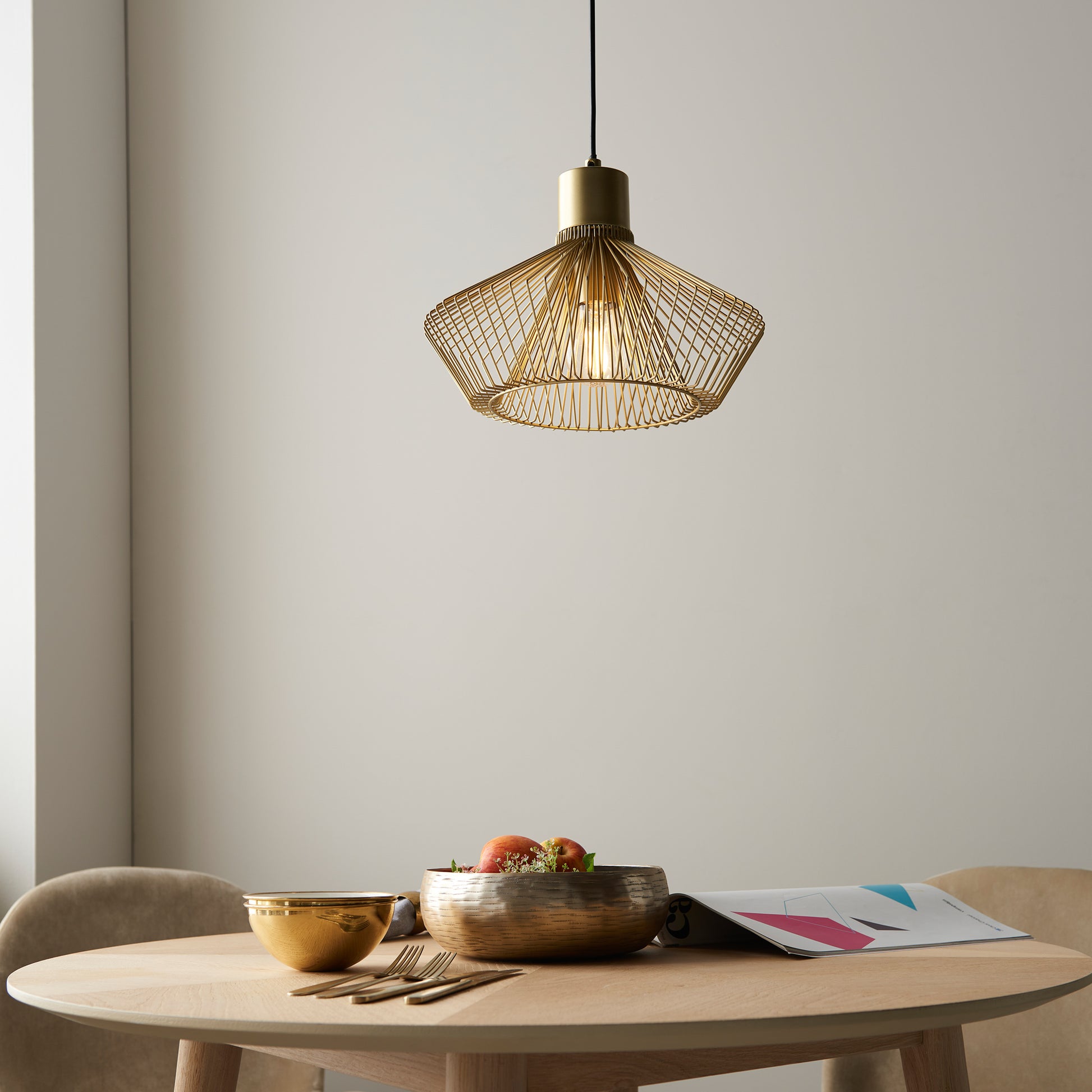 Kimberley Pendant Light Metalic Gold – Gold
