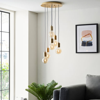 Studio 6 Pendant Light Satin Brass – Gold