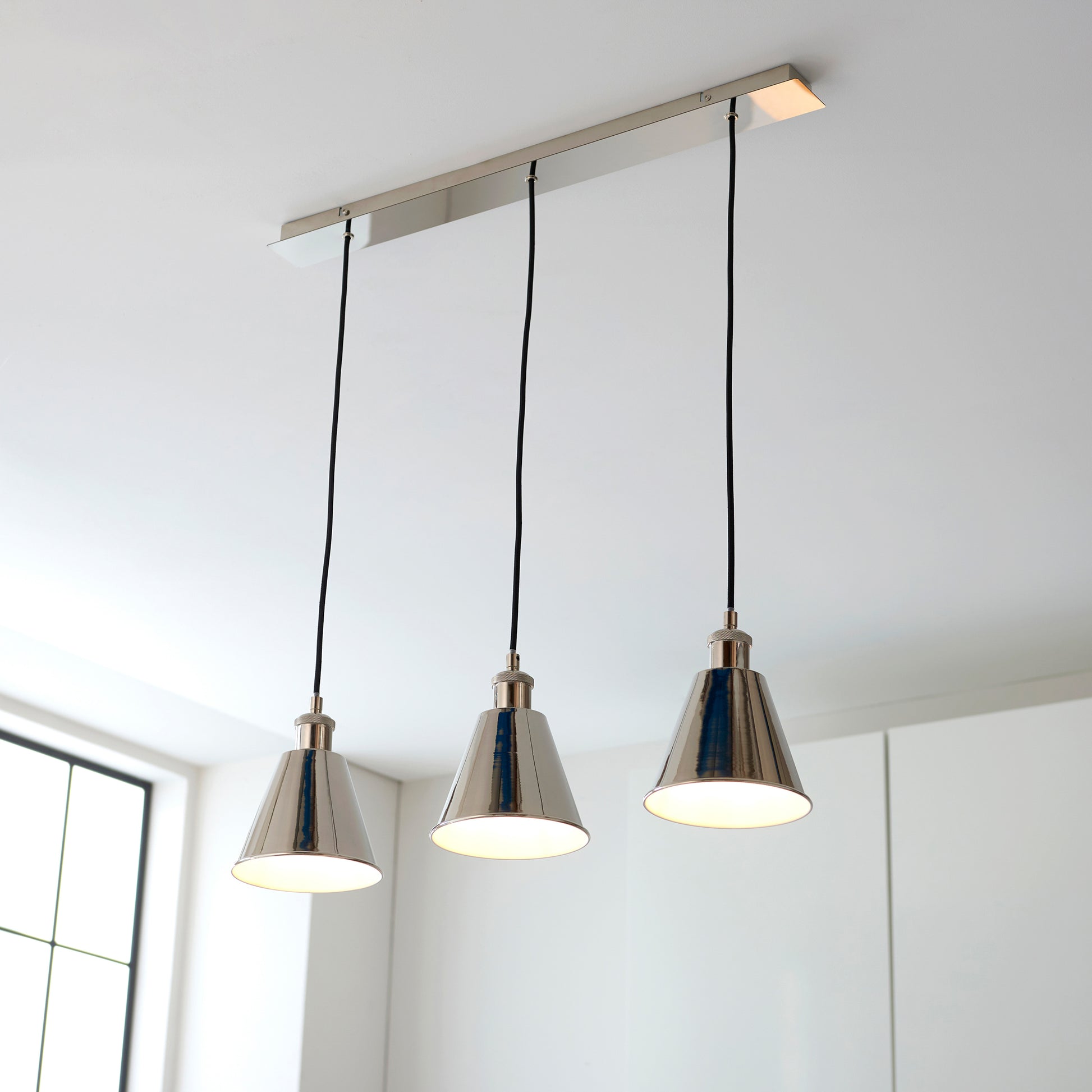 Hal 3 Pendant Light Bright Nickel – Nickel