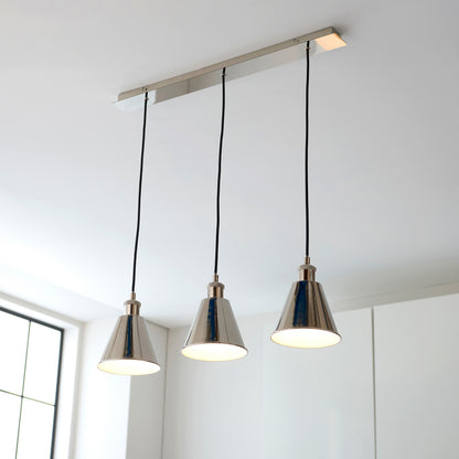 Hal 3 Pendant Light Bright Nickel – Nickel