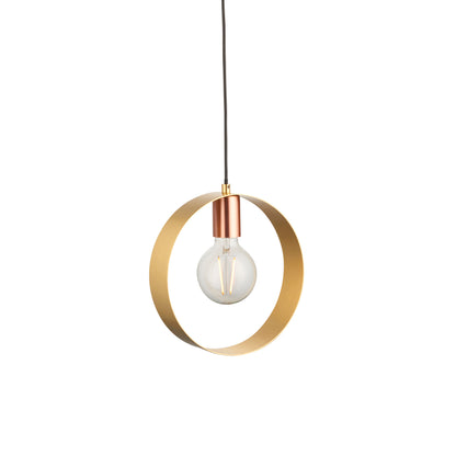 Hoop 1 Pendant Light Brushed Brass/Nickel/Copper – Brass