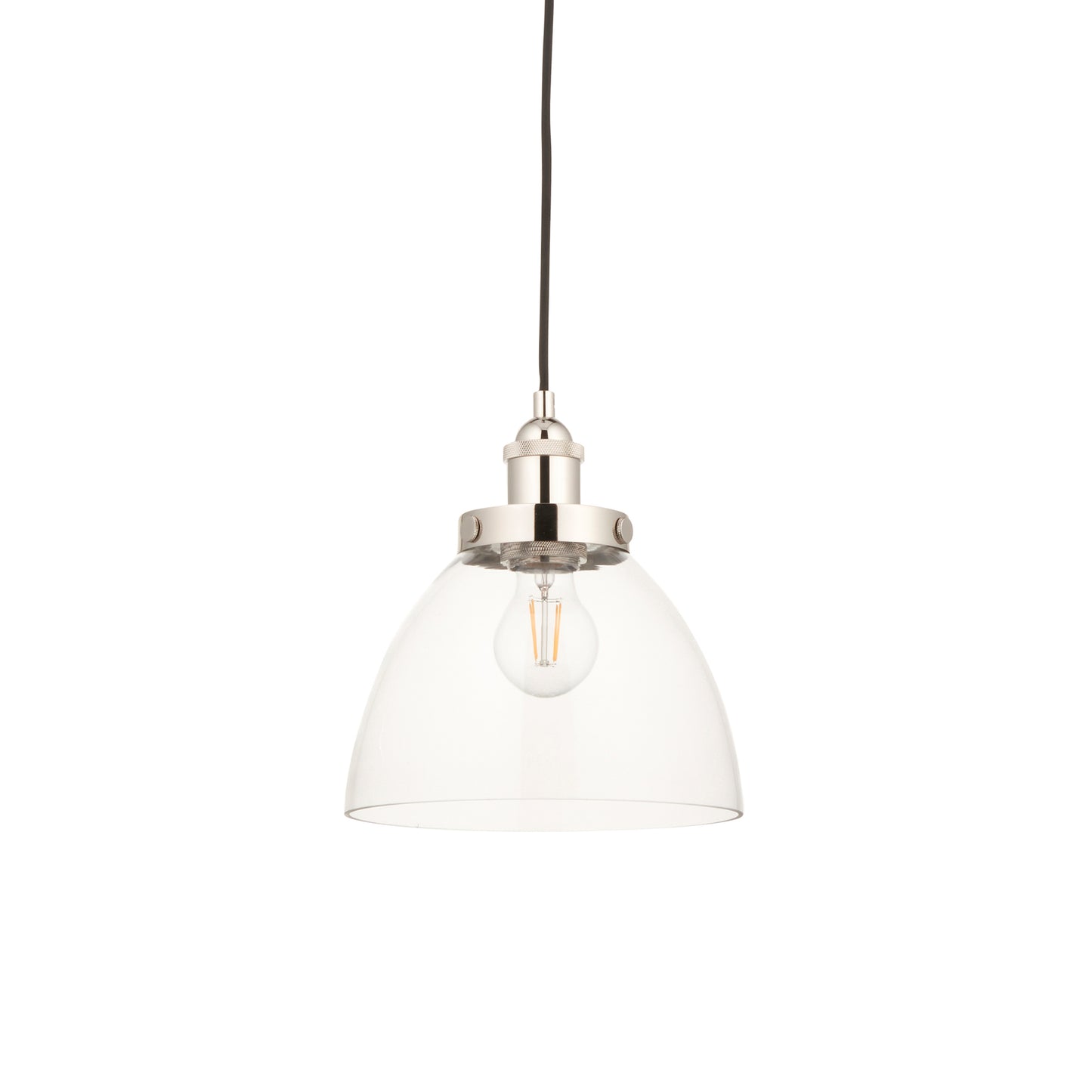 Hansen 1 Pendant Light Bright Nickel – Nickel