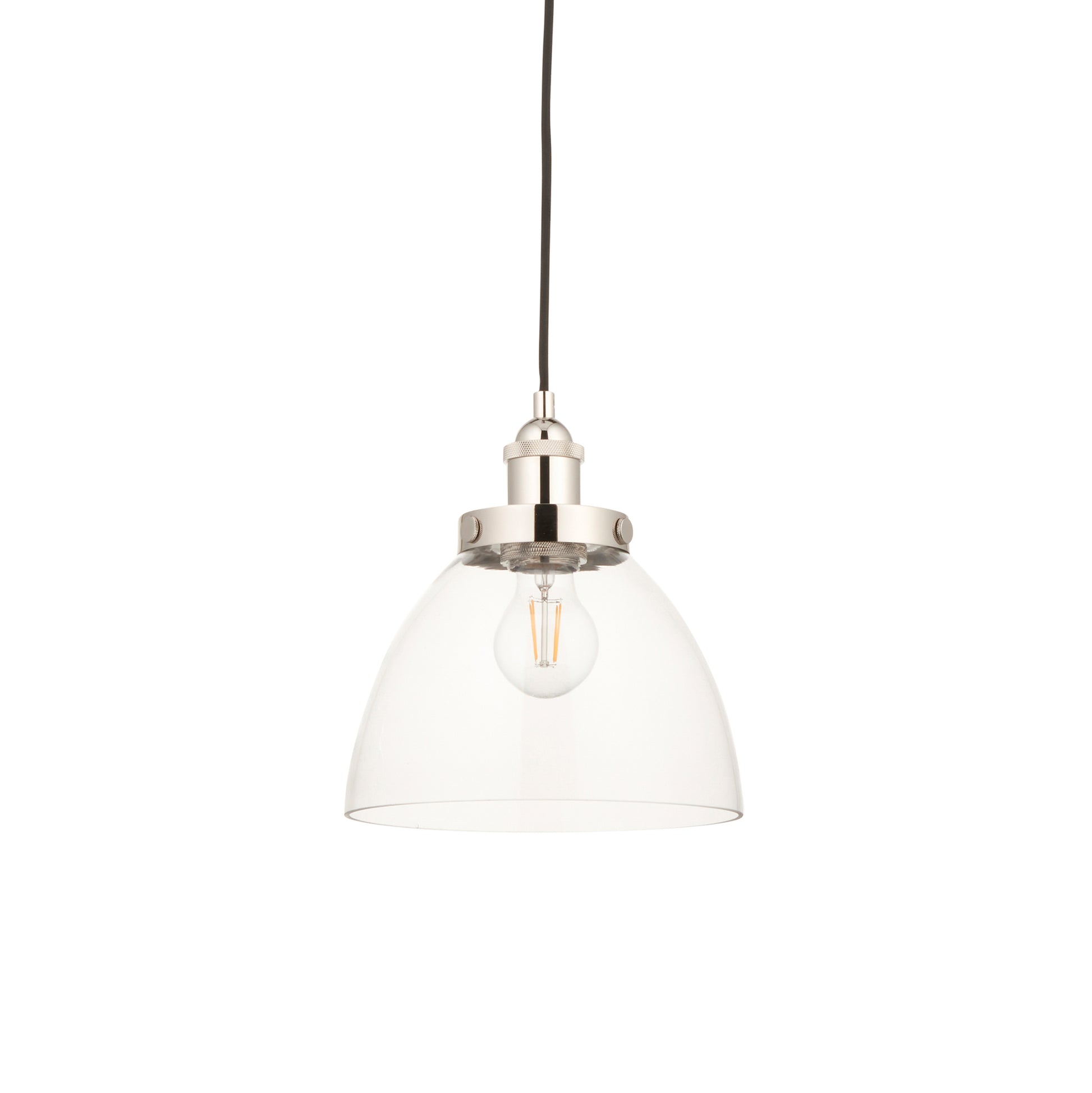 Hansen 1 Pendant Light Bright Nickel – Nickel