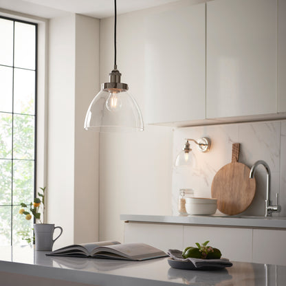Hansen 1 Pendant Light Bright Nickel – Nickel