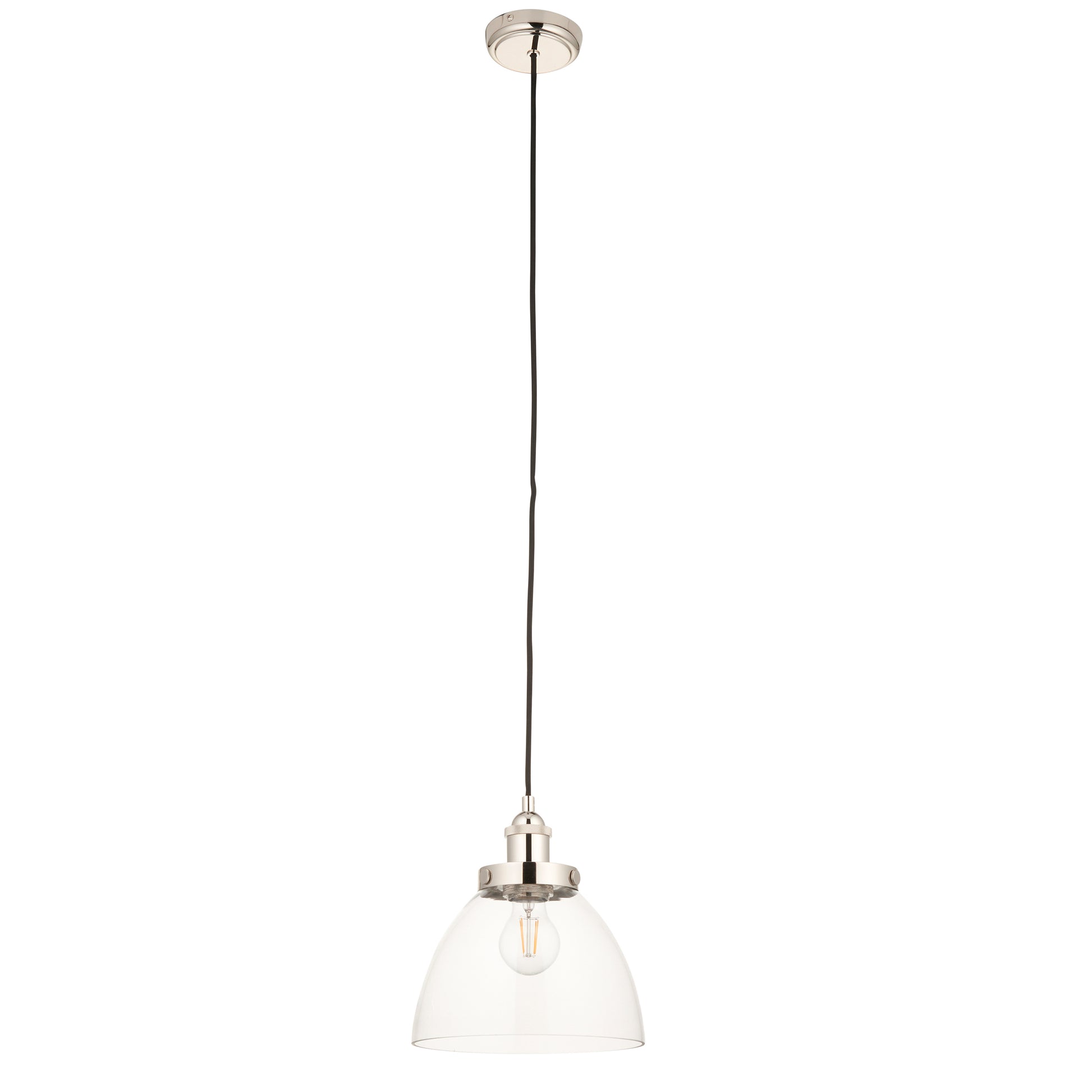Hansen 1 Pendant Light Bright Nickel – Nickel