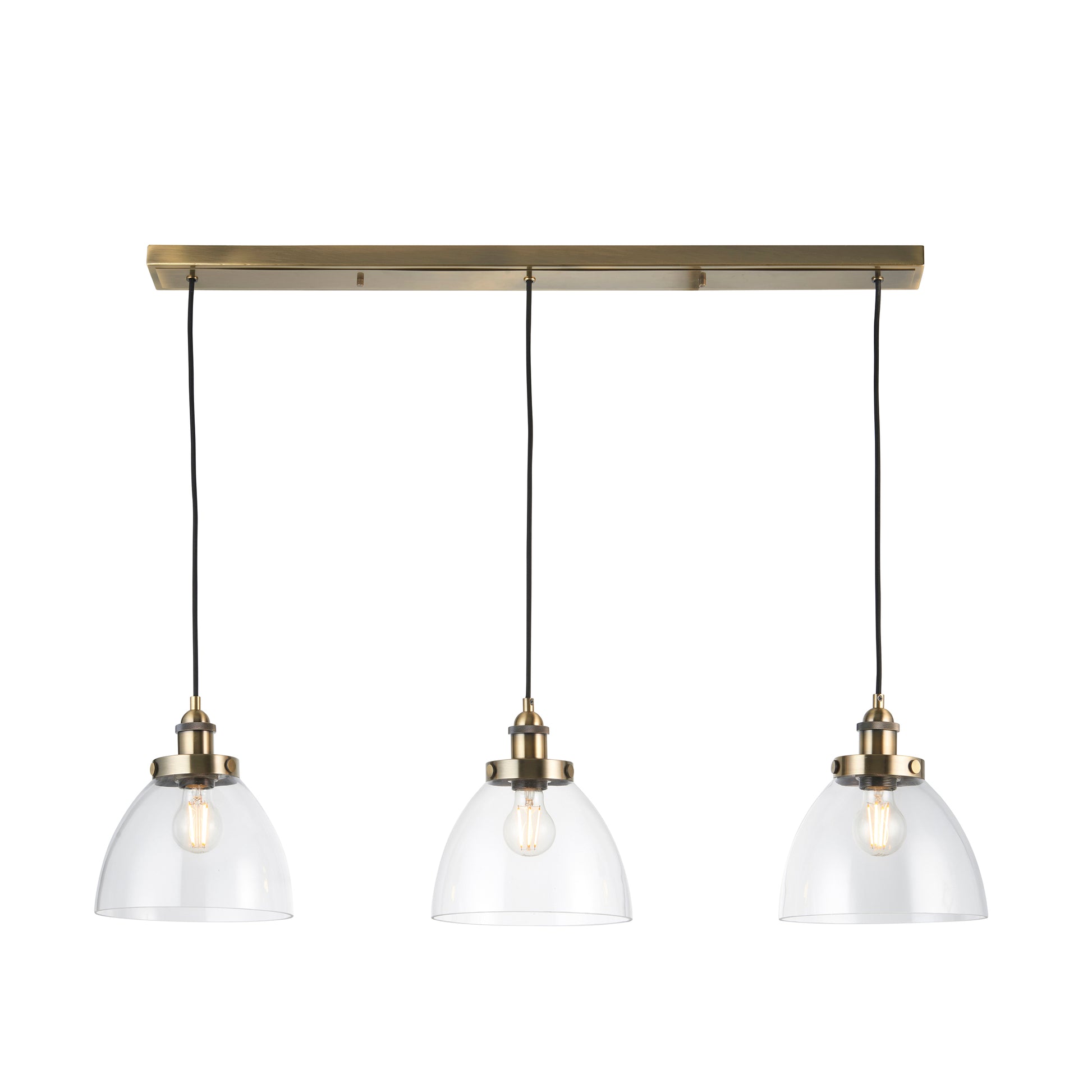 Hansen 3 Pendant Light Antique Brass – Brass