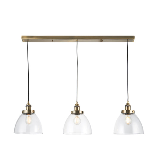 Hansen 3 Pendant Light Antique Brass – Brass