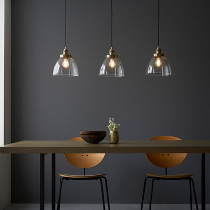 Hansen 3 Pendant Light Antique Brass – Brass