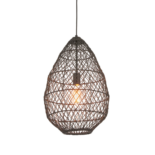 Pimva 1 Pendant Light Black Rattan – Black