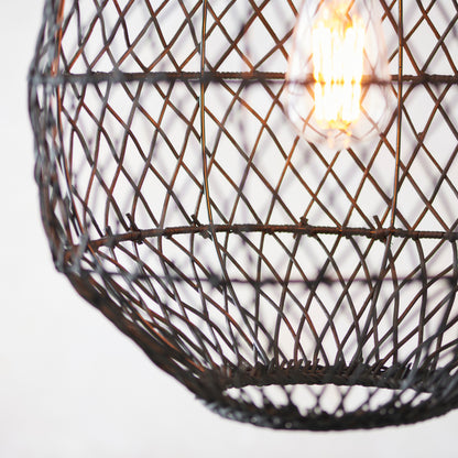 Pimva 1 Pendant Light Black Rattan – Black