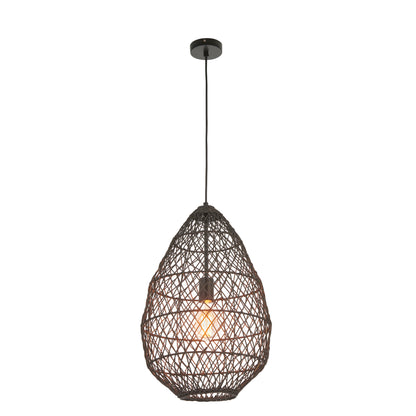Pimva 1 Pendant Light Black Rattan – Black