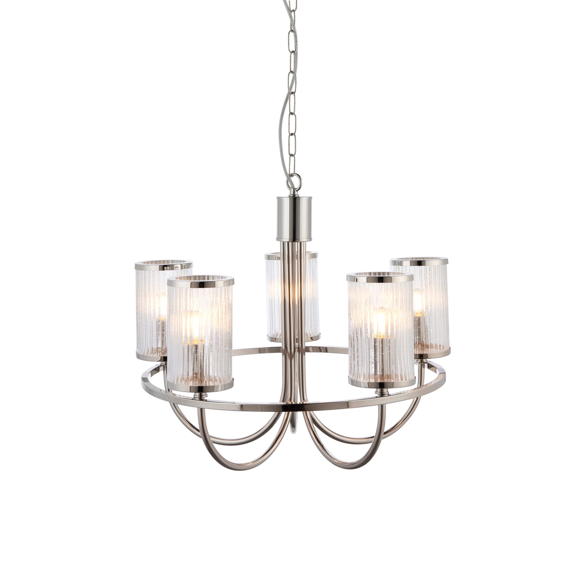 Henbury 5 Pendant Light Bright Nickel – Nickel