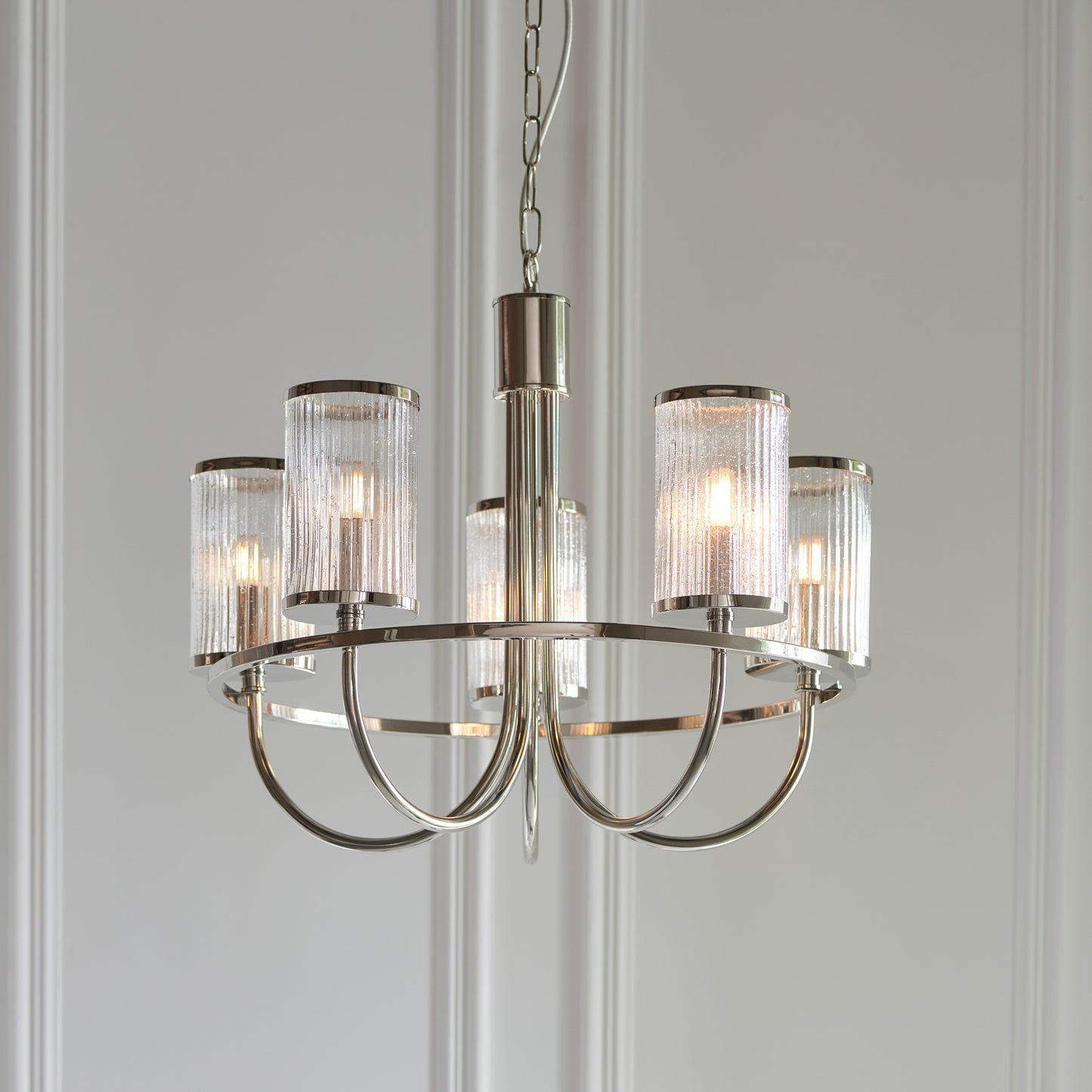 Henbury 5 Pendant Light Bright Nickel – Nickel