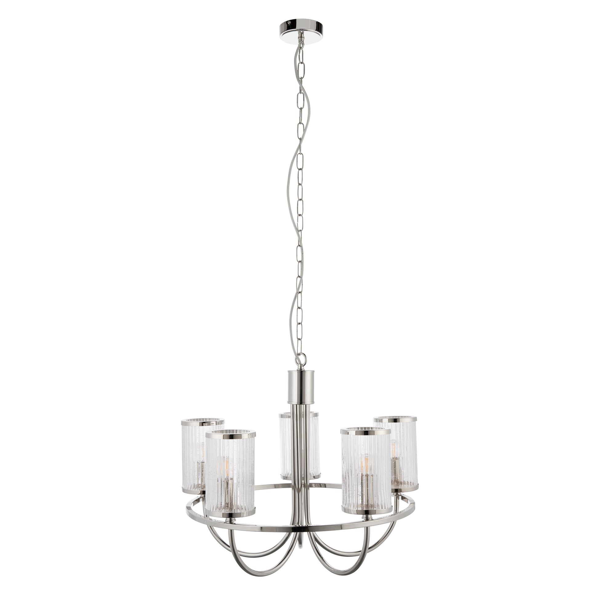 Henbury 5 Pendant Light Bright Nickel – Nickel