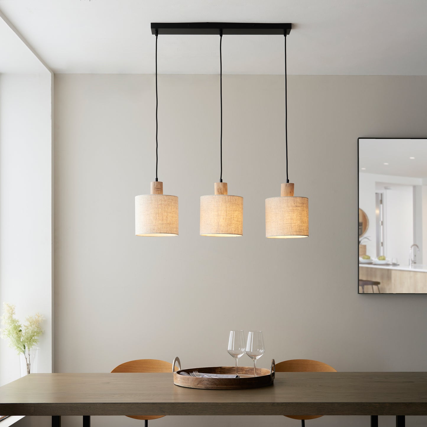 Durban 3 Pendant Light – Black