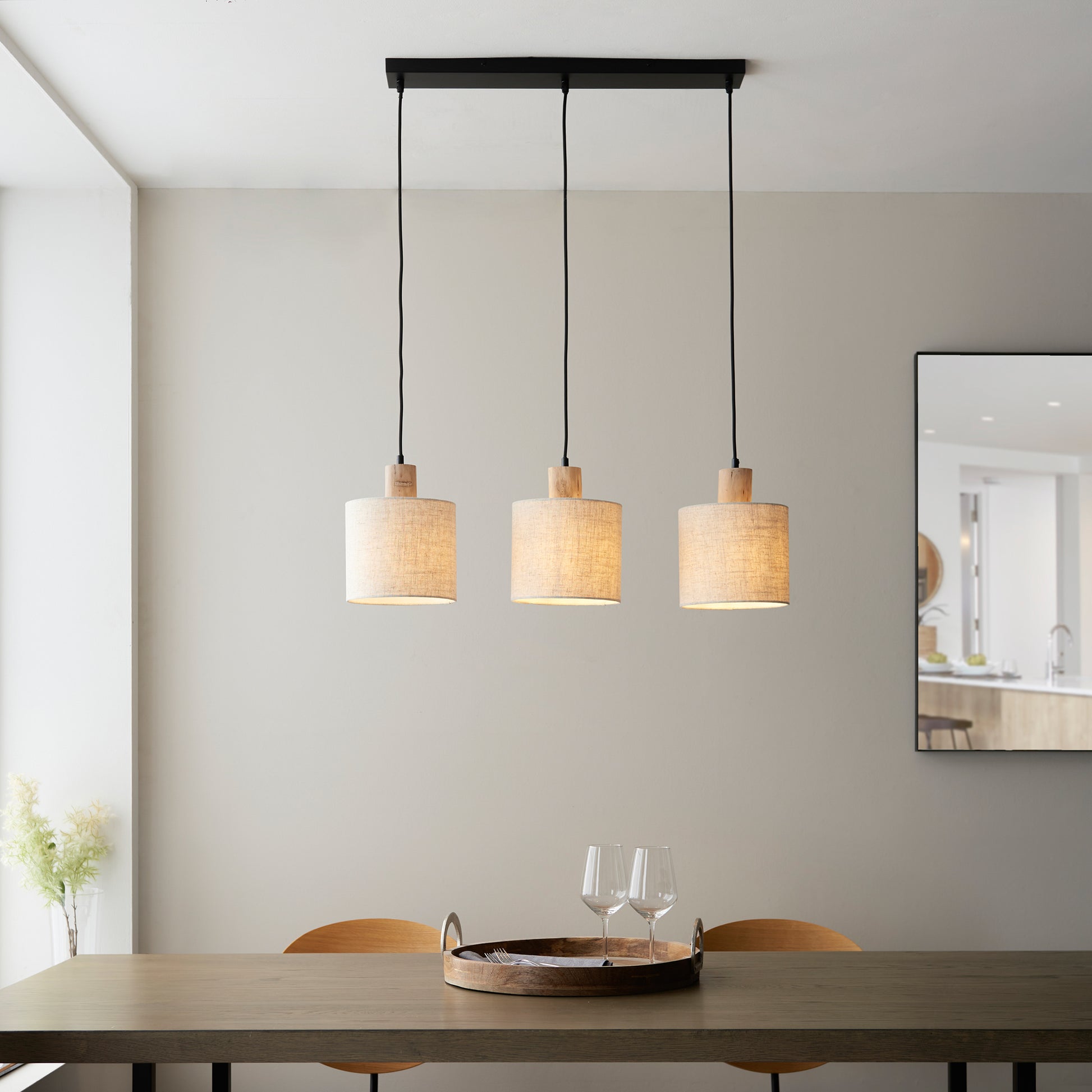 Durban 3 Pendant Light – Black