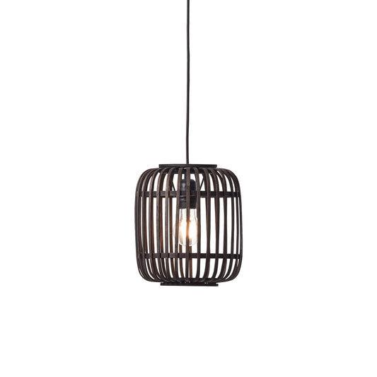 Mathias 1 Pendant Light Dark Bamboo – Black