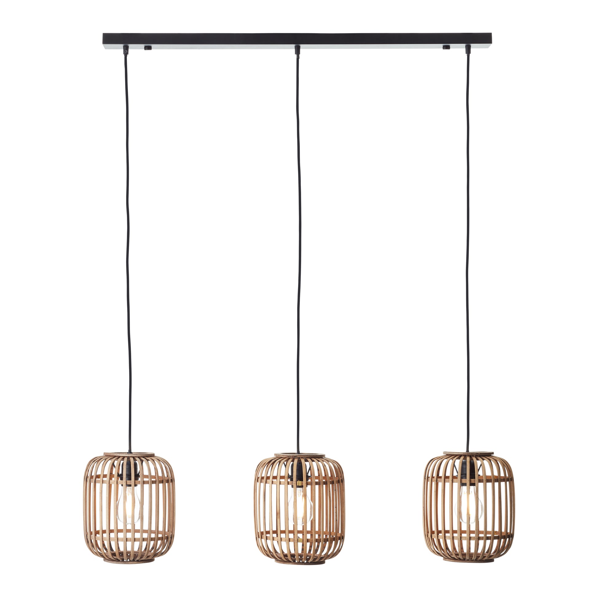 Mathias 3 Pendant Light Natural Bamboo – Natural