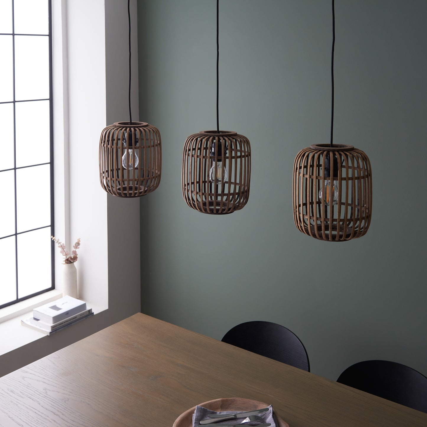Mathias 3 Pendant Light Natural Bamboo – Natural