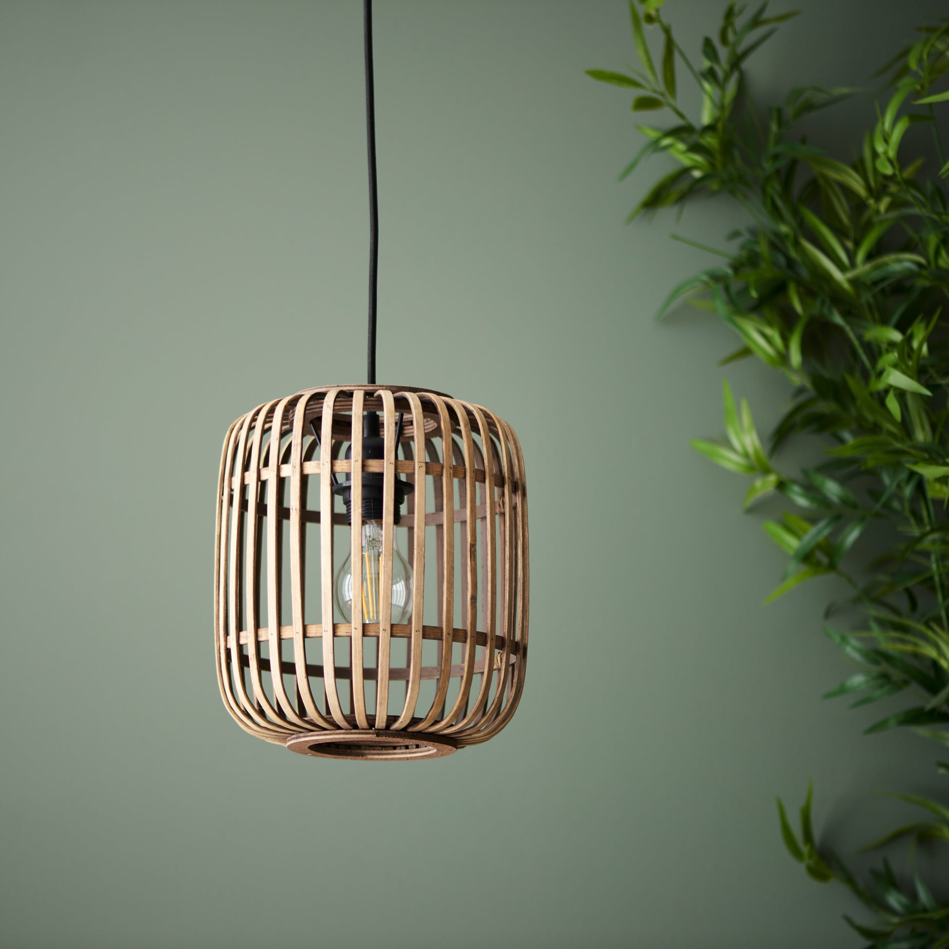 Mathias 1 Pendant Light Natural Bamboo – Natural