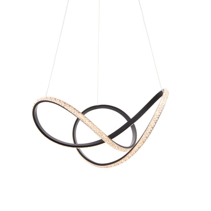 Francisca 1 Pendant Light Textured Black – Black