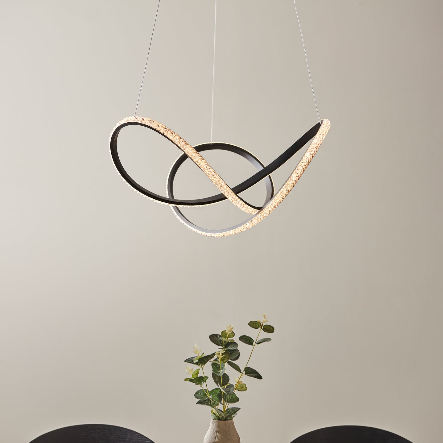 Francisca 1 Pendant Light Textured Black – Black
