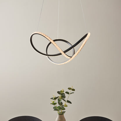 Francisca 1 Pendant Light Textured Black – Black