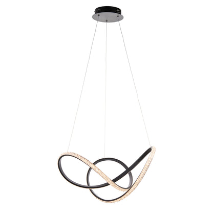 Francisca 1 Pendant Light Textured Black – Black