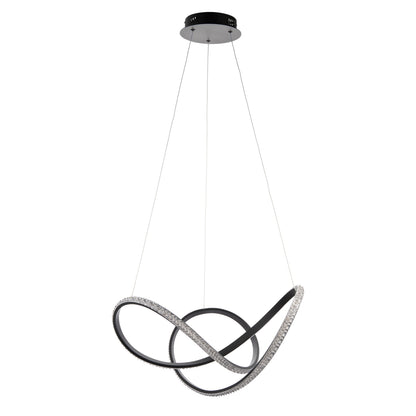 Francisca 1 Pendant Light Textured Black – Black