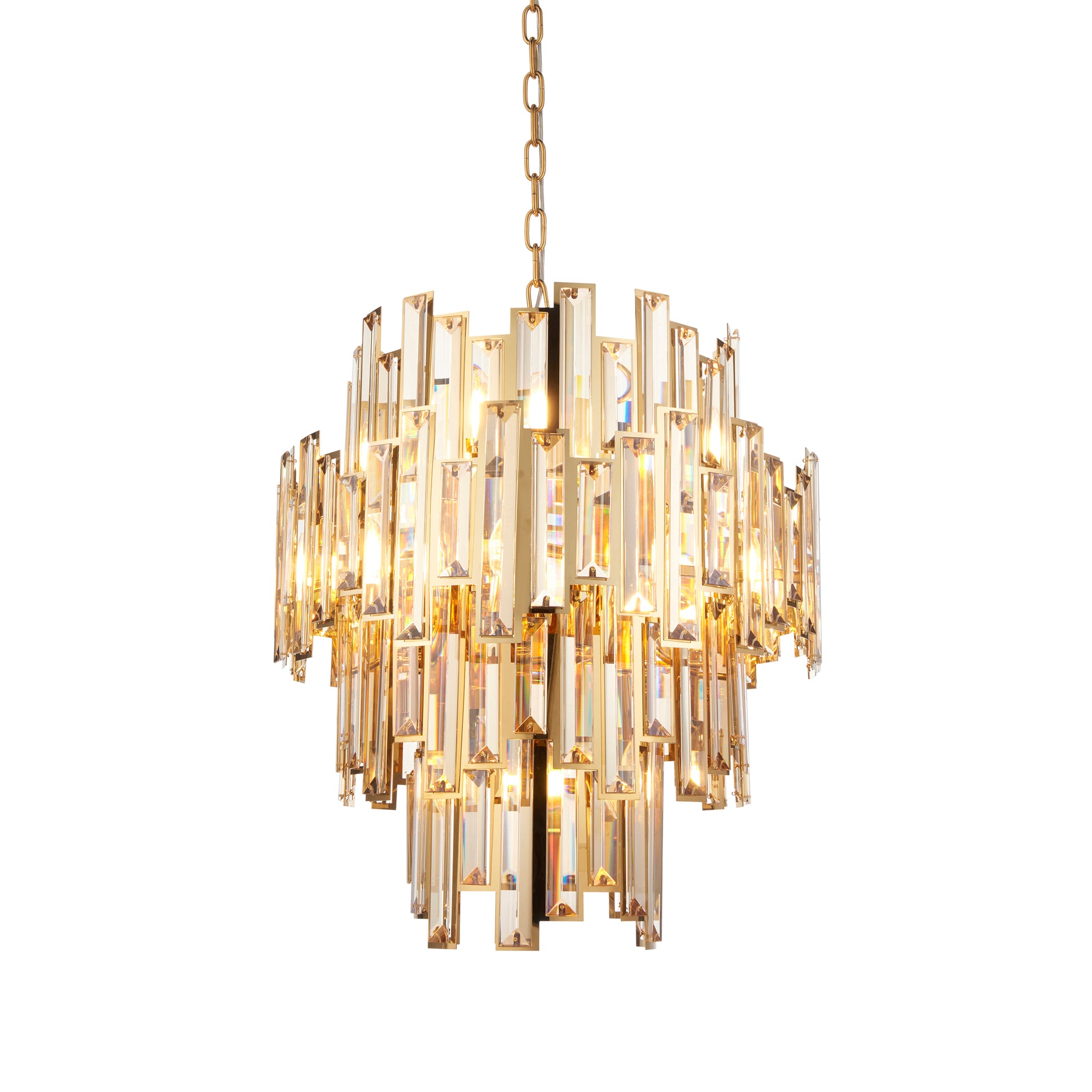 Viviana 12 Pendant Light Gold/Champagne Crystal – Gold