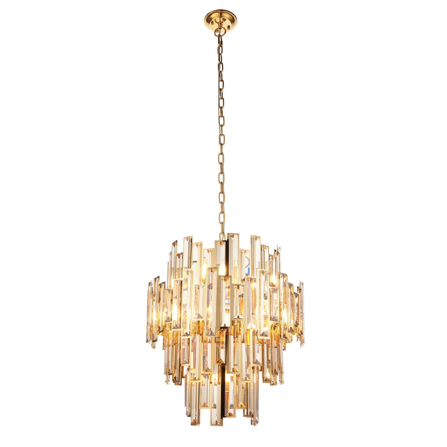 Viviana 12 Pendant Light Gold/Champagne Crystal – Gold