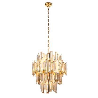 Viviana 12 Pendant Light Gold/Champagne Crystal – Gold