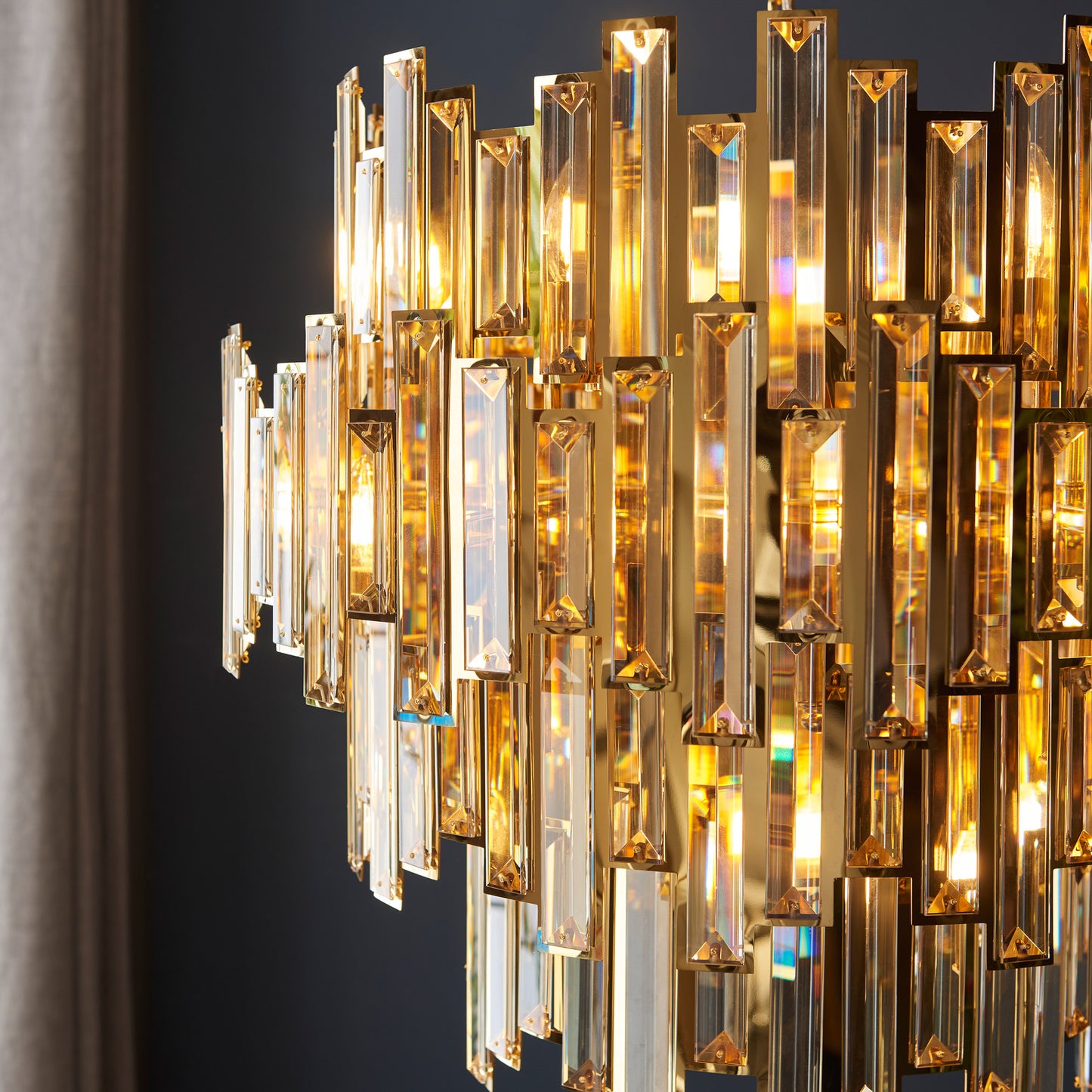 Viviana 15 Pendant Light Gold/Champagne Crystal – Gold