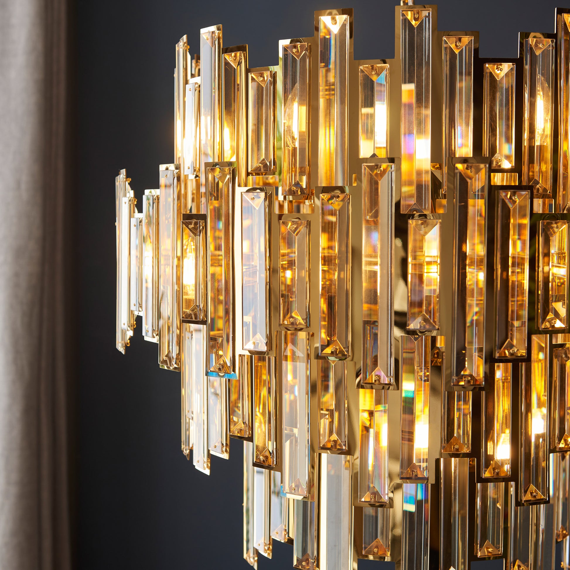 Viviana 15 Pendant Light Gold/Champagne Crystal – Gold