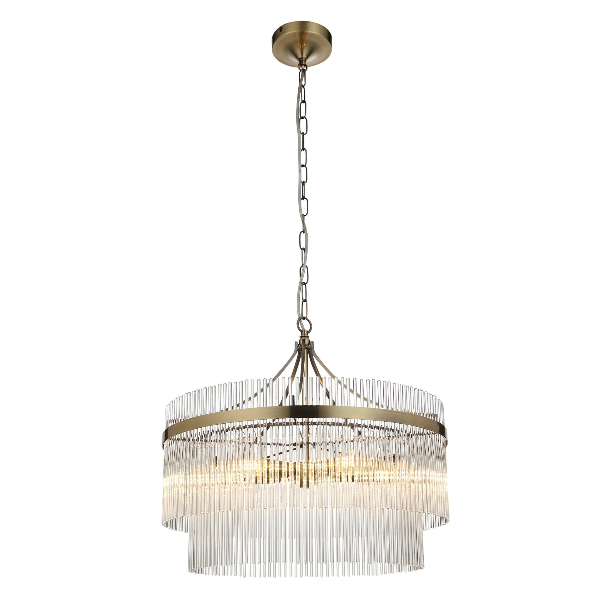 Marietta 5 Pendant Light Antique Brass – Brass