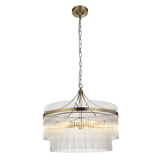 Marietta 5 Pendant Light Antique Brass – Brass