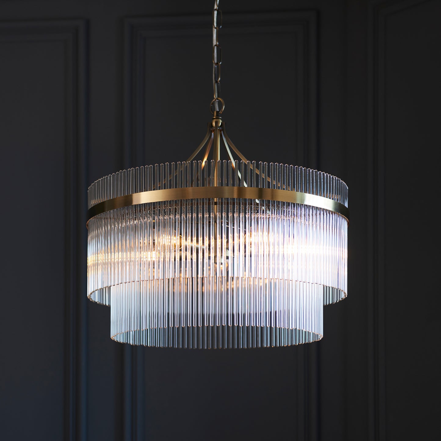 Marietta 5 Pendant Light Antique Brass – Brass