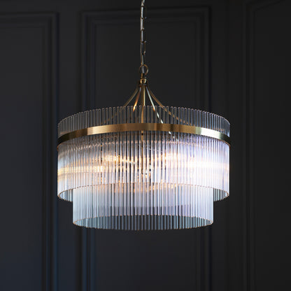 Marietta 5 Pendant Light Antique Brass – Brass