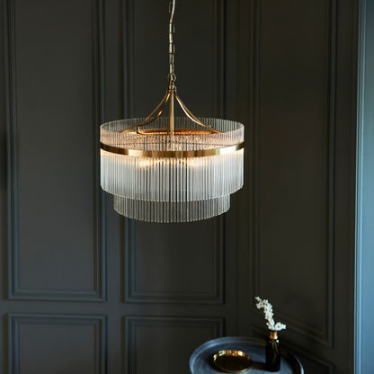 Marietta 5 Pendant Light Antique Brass – Brass