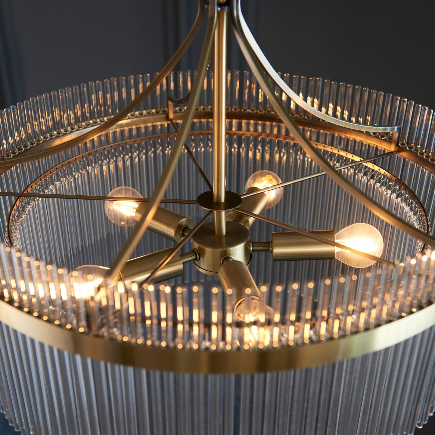 Marietta 5 Pendant Light Antique Brass – Brass