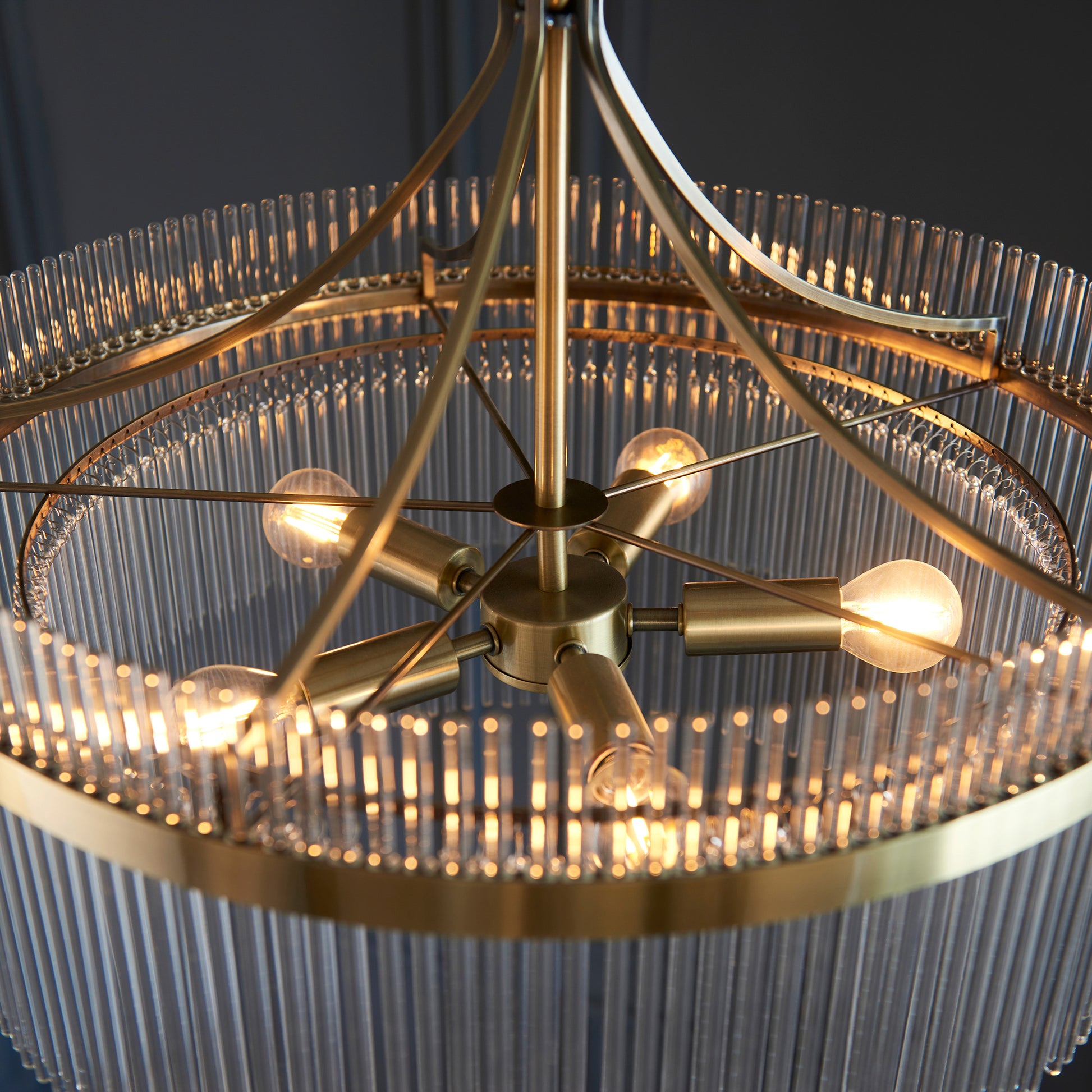Marietta 5 Pendant Light Antique Brass – Brass