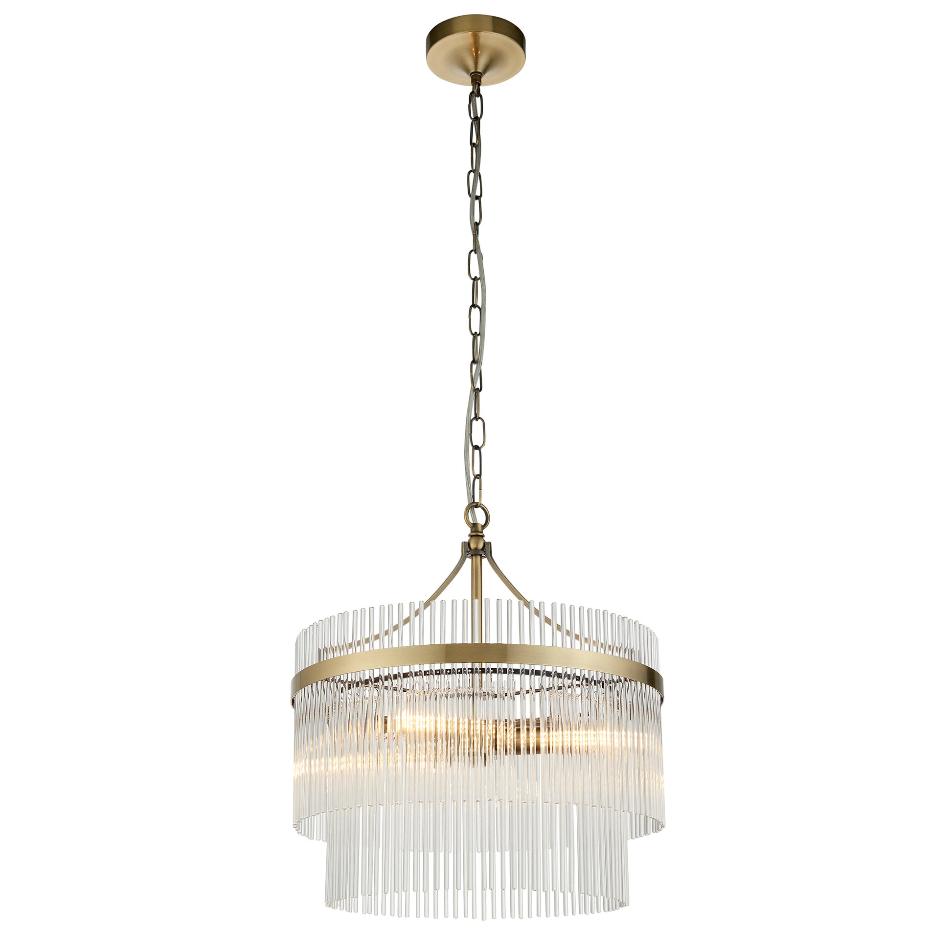 Marietta 3 Pendant Light Antique Brass – Brass