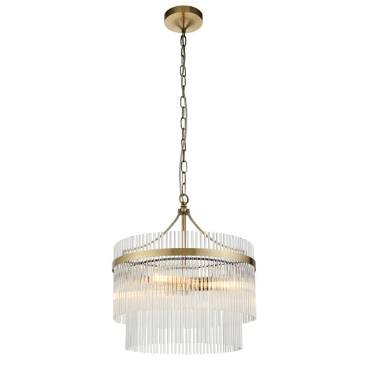 Marietta 3 Pendant Light Antique Brass – Brass