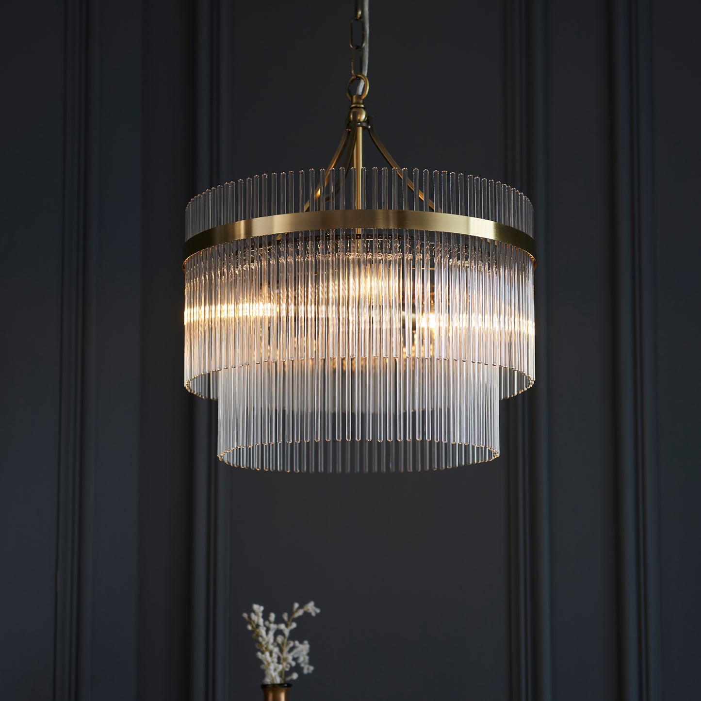 Marietta 3 Pendant Light Antique Brass – Brass