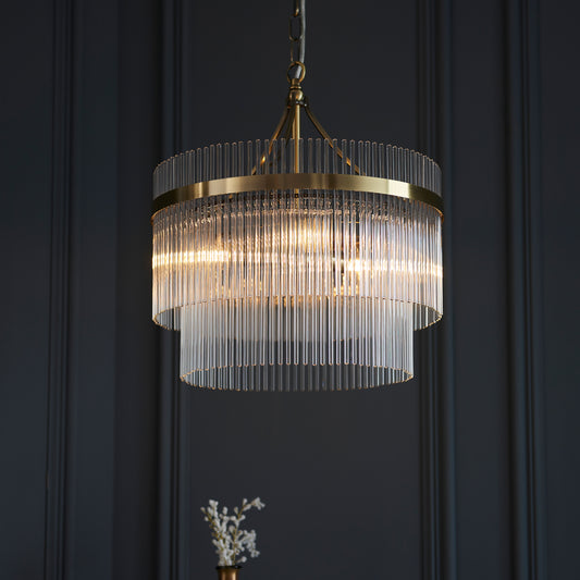 Marietta 3 Pendant Light Antique Brass – Brass