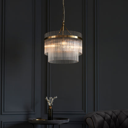 Marietta 3 Pendant Light Antique Brass – Brass