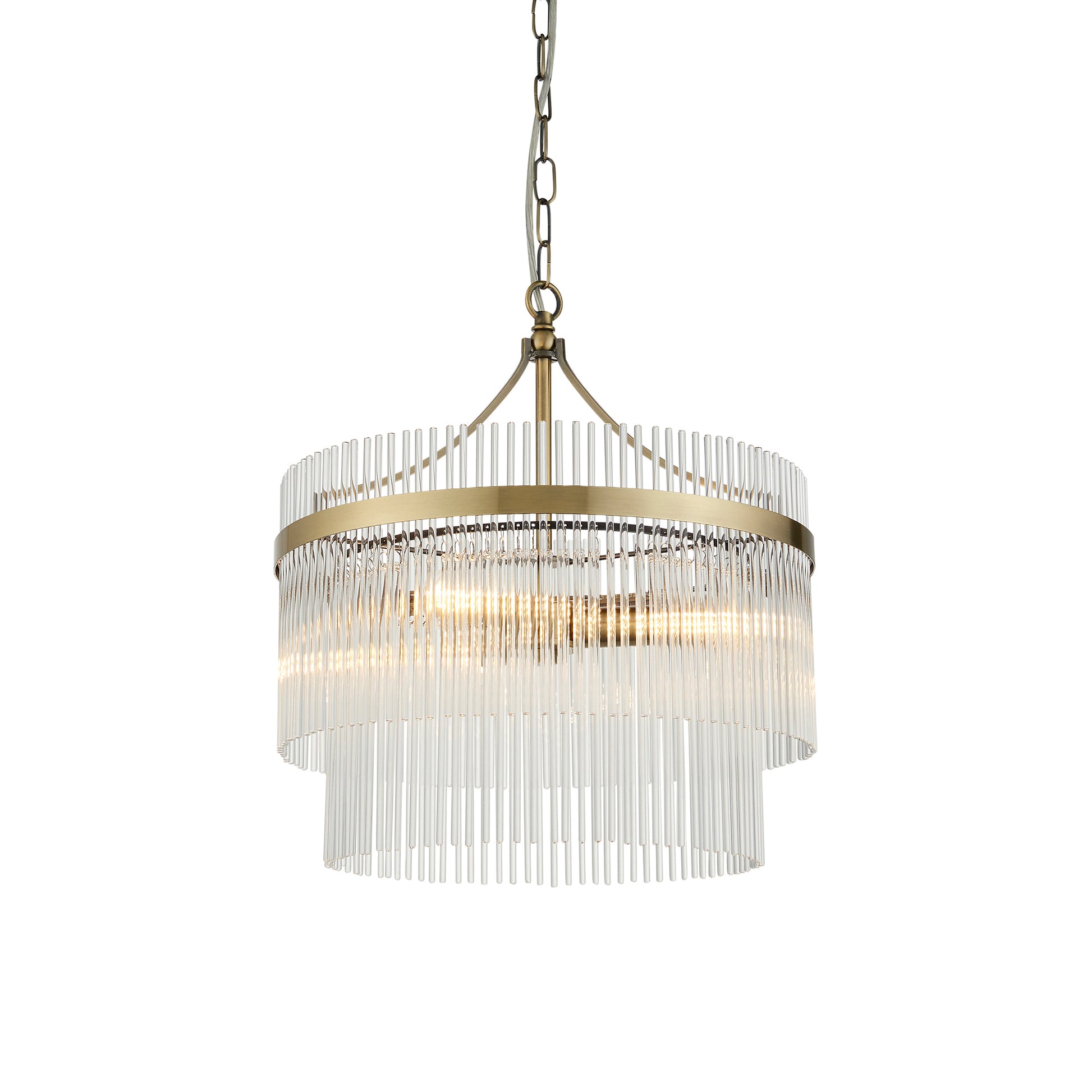 Marietta 3 Pendant Light Antique Brass – Brass