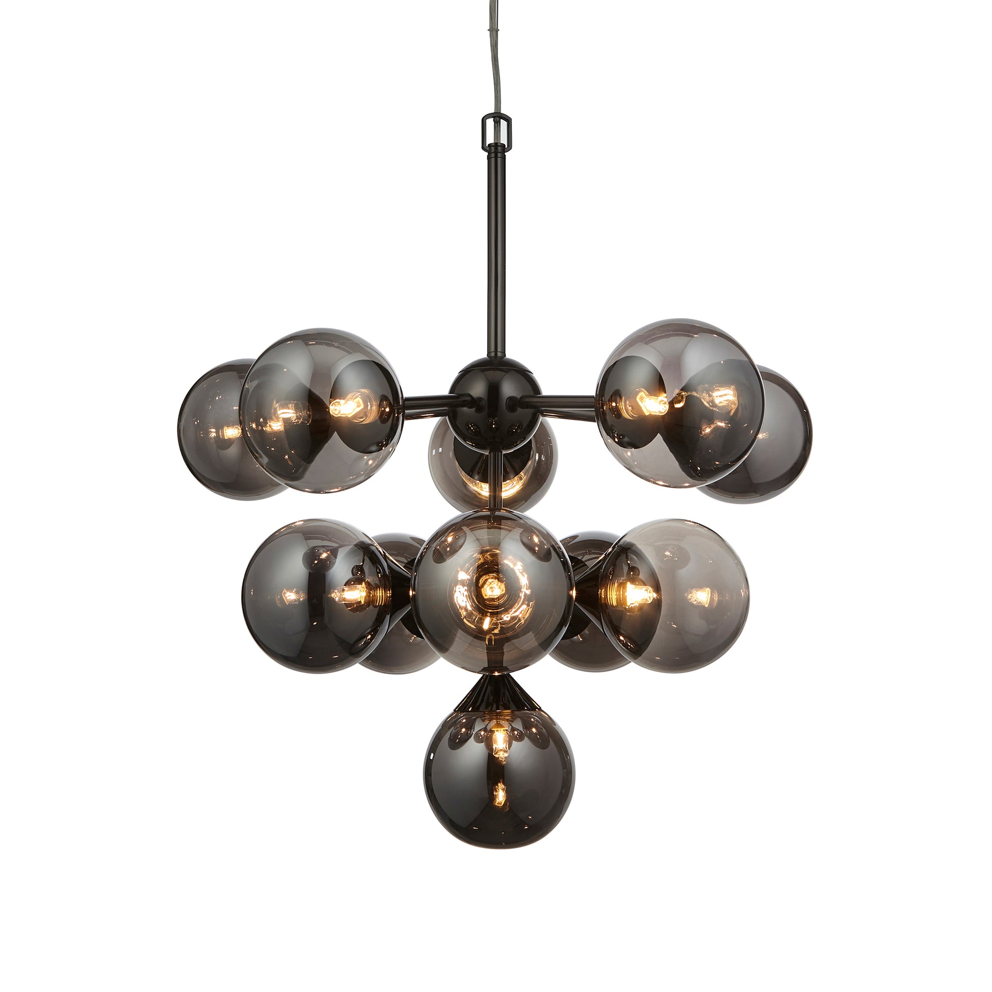 Oscar 11 Pendant Light Black Chrome – Black