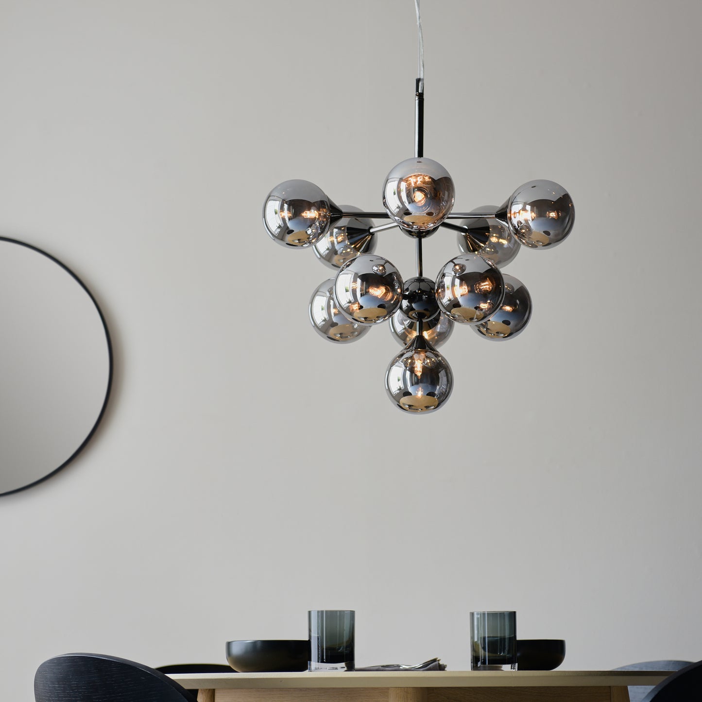Oscar 11 Pendant Light Black Chrome – Black